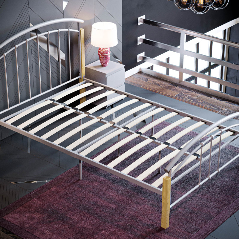 Kurtis Bed, Small Double (4'), Silver