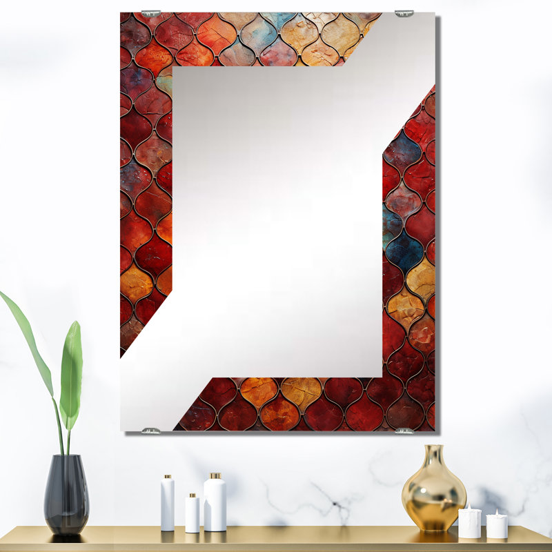 Damarkus - Miroir mural décoratif à carreaux abstraits MIR136401, 40 po x 30 po
