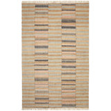 Ravel Stripe Blue Handwoven Wool Rug