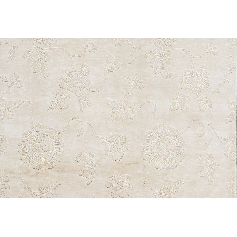 Hand-Knotted High-Quality Beige Area Rug