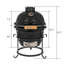 Blue Elephant 38.9cm W Kamado Charcoal Grill-1117124869