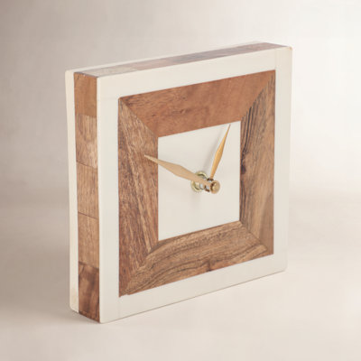 Clock with Wood Inlay
