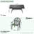 5-Piece Traditional Patio Dining Set With Cushions, Outdoor Dining Table With Chairs