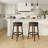 Upholstered Swivel Solid Wood Frame Bar Stool-22084180-22084181
