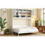 Lit mural blanc de taille grand, avec un grand espace de rangement, un système de rangement lisse et une capacité de 600 lb de rayures blanches, grand matelas de 6 à 8 pouces