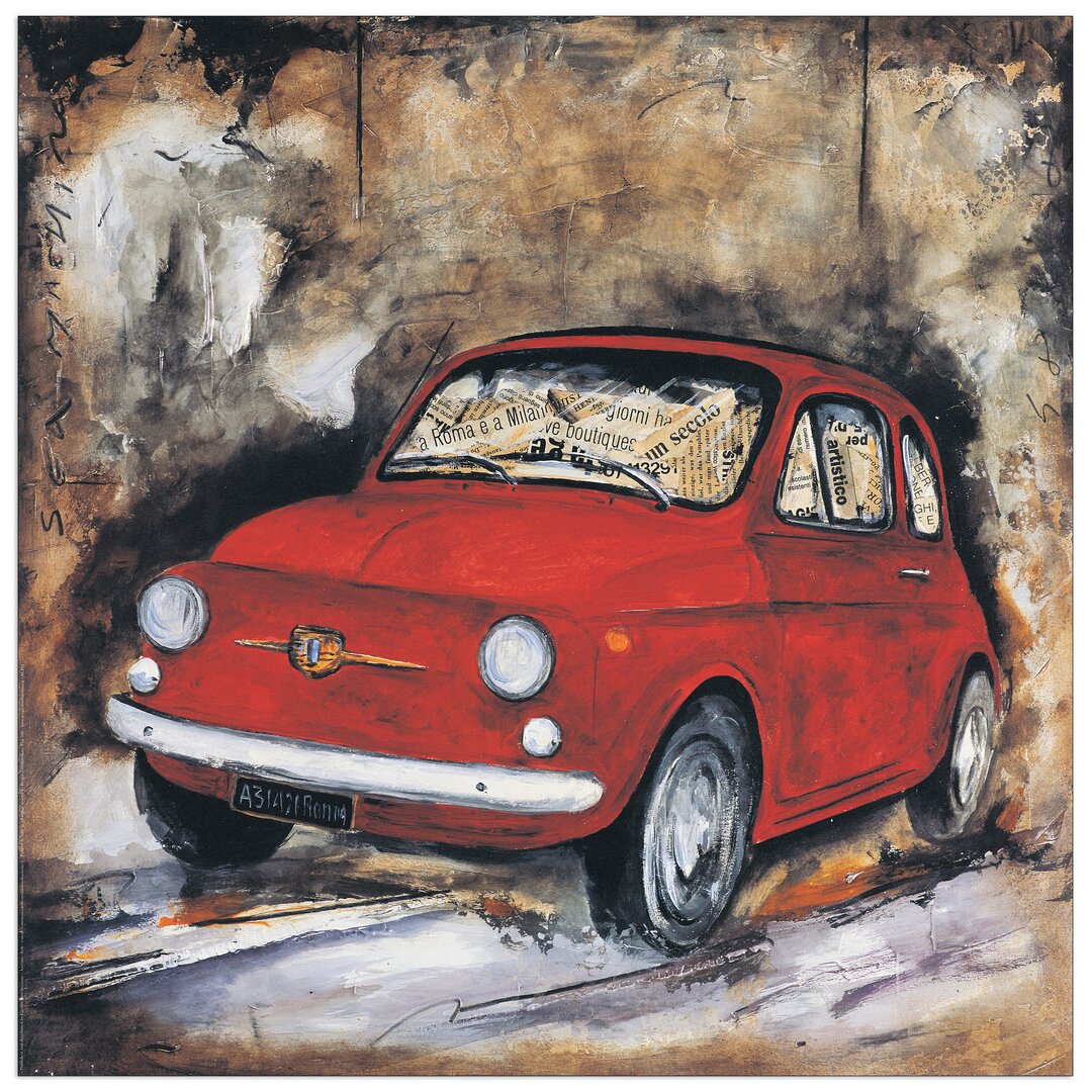 Paneel "Fiat 500" von Lombardino, Grafikdruck