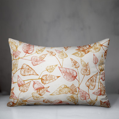  Watercolor Autumn Leaves Rectangular Pillow Cover & Insert