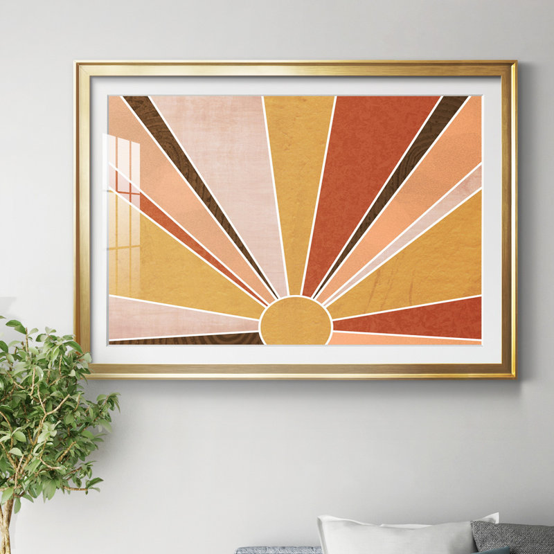 Sedona Sunrise - impression encadrée, H 22,5 po x l 30,5 po x P 1,5 po, Papier avec cadre noir, Blanc mat