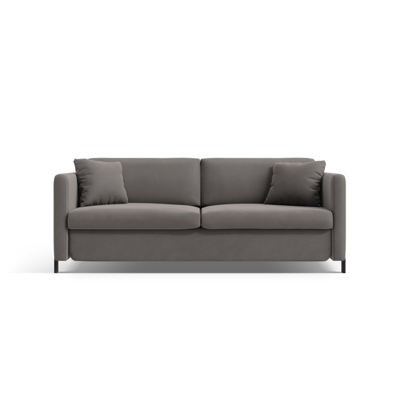 Bilek Velvet Sofa Bed, Grey, 3
