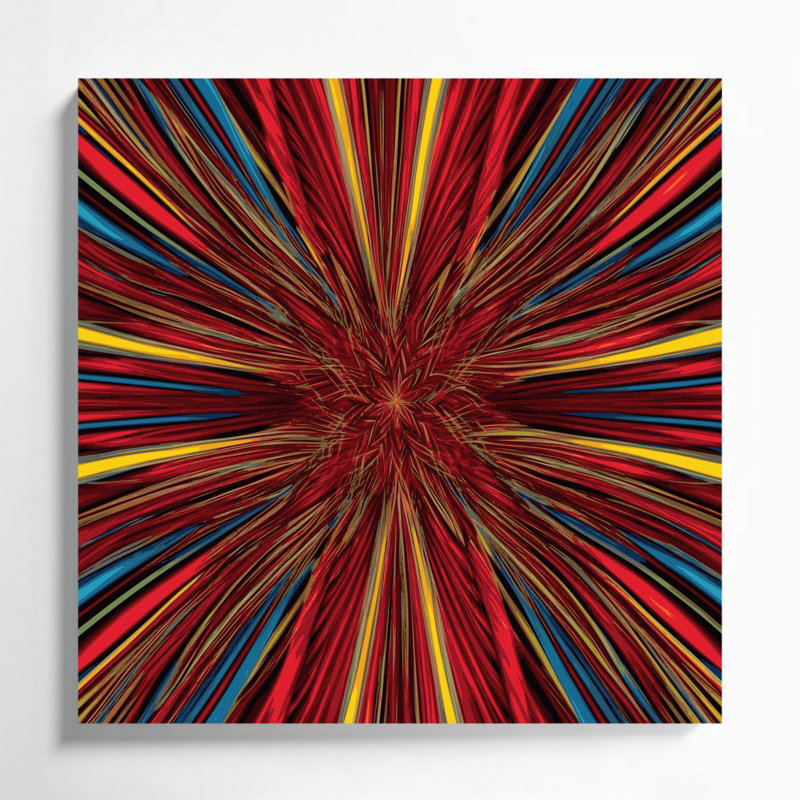 Op Art 39 Brown Canvas Wall Art, 12" H x 12" W