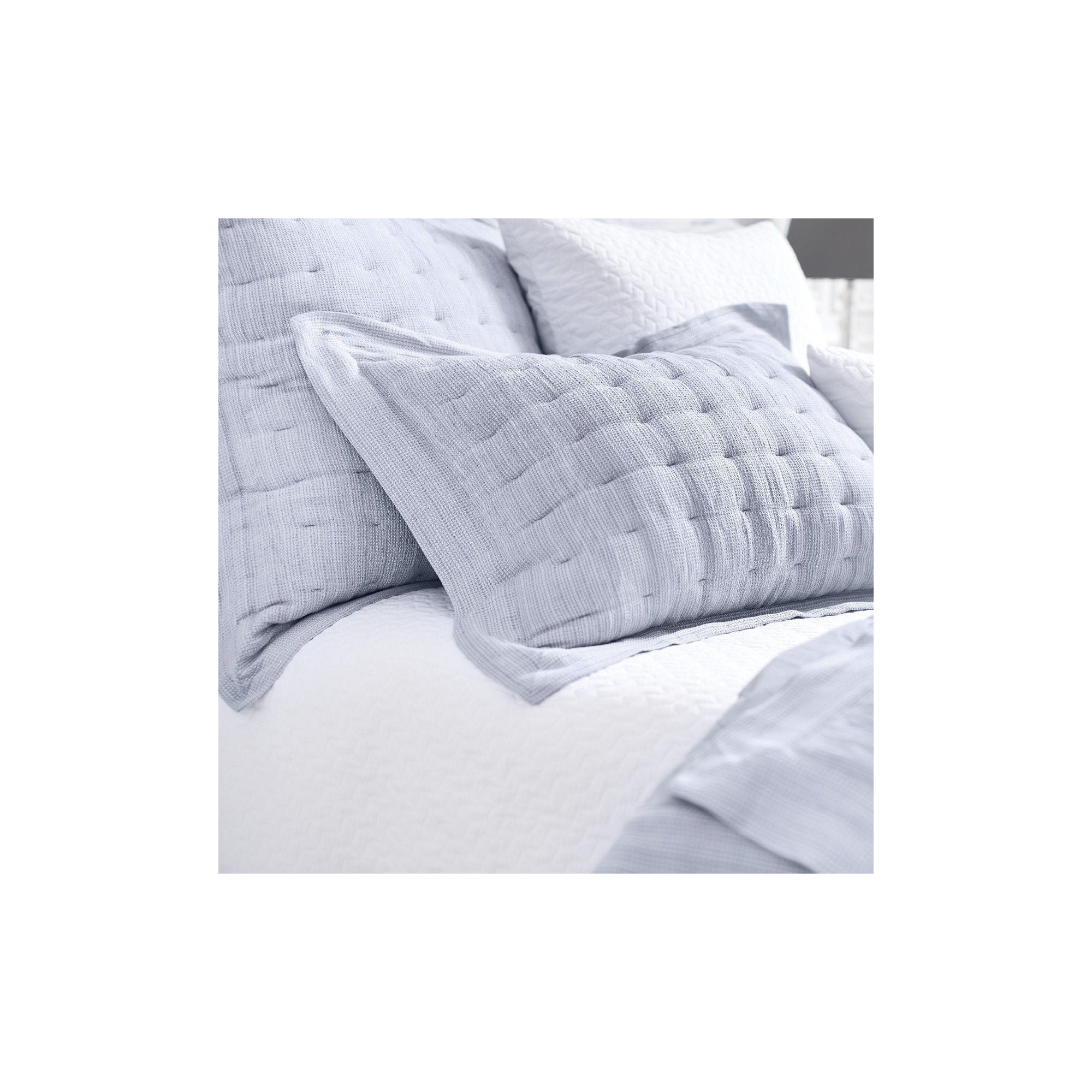 Natasha 100% Cotton Envelope Sham, Fog, Standard/Twin
