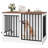47.2''W Sturdy Large Dog Crate Furniture with 2 Feeding Bowls-752089198