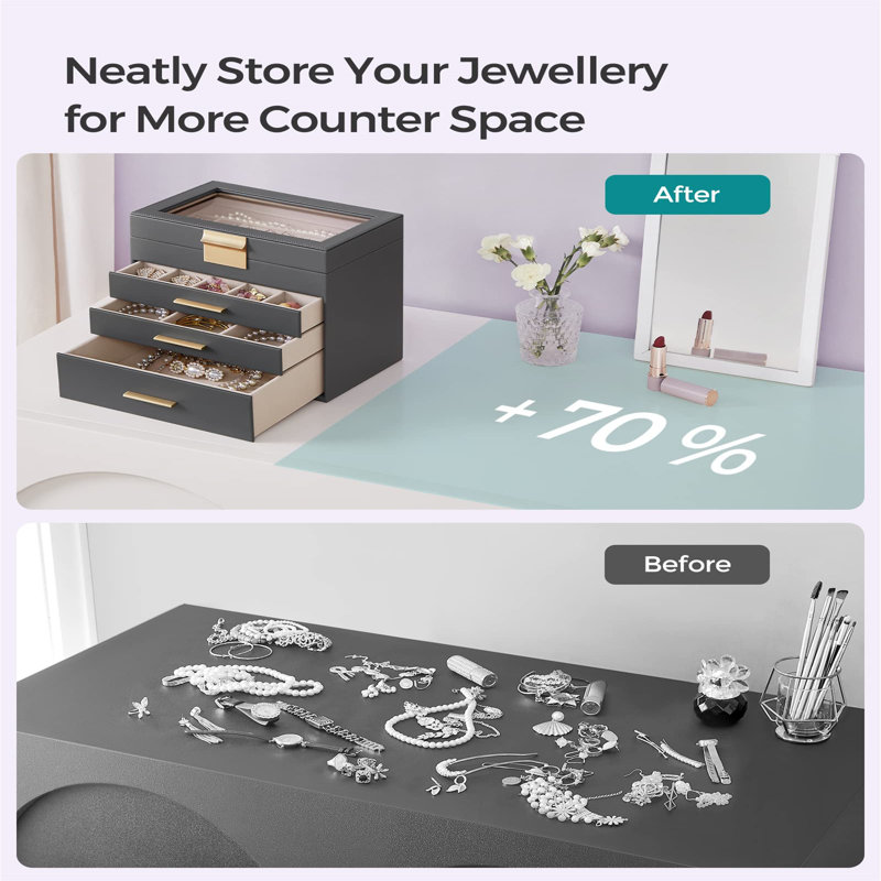 Aymane Jewellery Box +, Gray