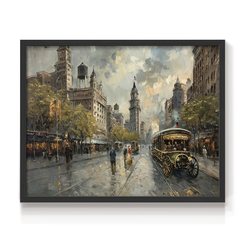 Landscape Series-CLXXXIX -Framed Print - Restickable, 22" H x 28" W, Noir