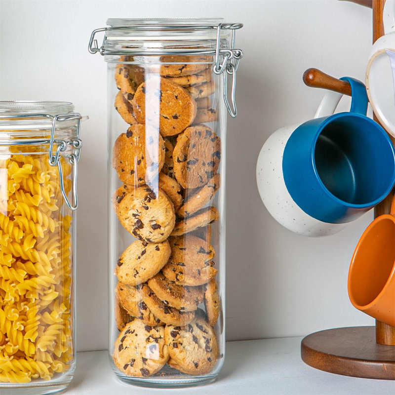 Fido Glass Storage Jar, 22cm H x 10.5cm W x 10.5cm D