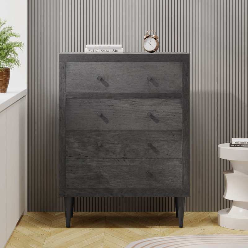 Calica Blanken 4 Drawer Dresser, Gray Maple