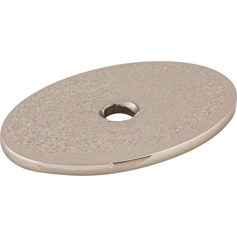 Oval  Backplate, 1.5" H x 1" W x 0.625" D, Polished Nickel
