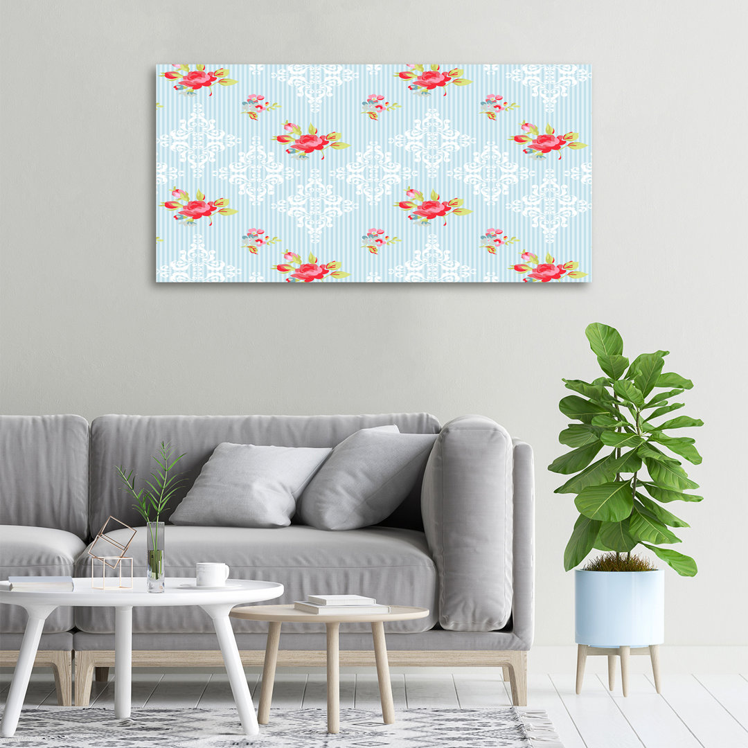 Rosen und Ornamente - Kunstdrucke auf Leinwand - Wrapped Canvas