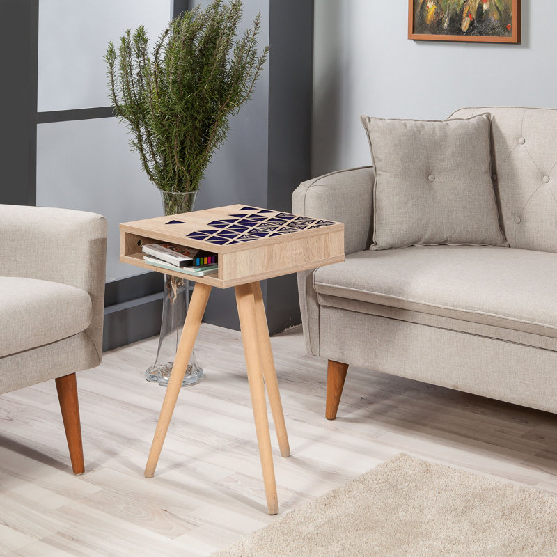 Table de bout à 3 pieds avec rangement