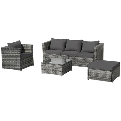 Dakota Fields Eka 5 Seater Rattan Sofa Set & Reviews | Wayfair.co.uk