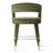 Velvet Upholstered Counter Height Bar Stools With Gold Footrest, 24" Seat Height Kitchen Island Bar Chairs-1959969322