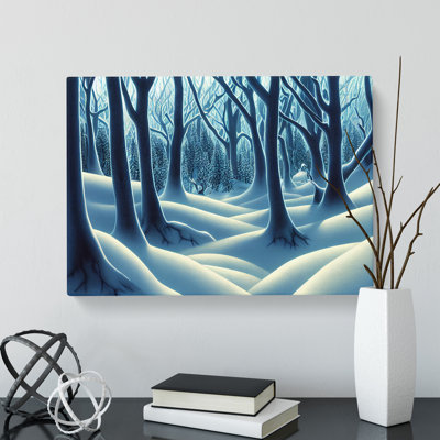 A Quirky Winter Forest - Wrapped Canvas Print