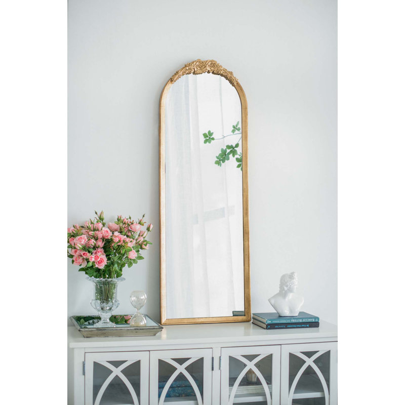 Miroir de plancher en bois, miroir complet