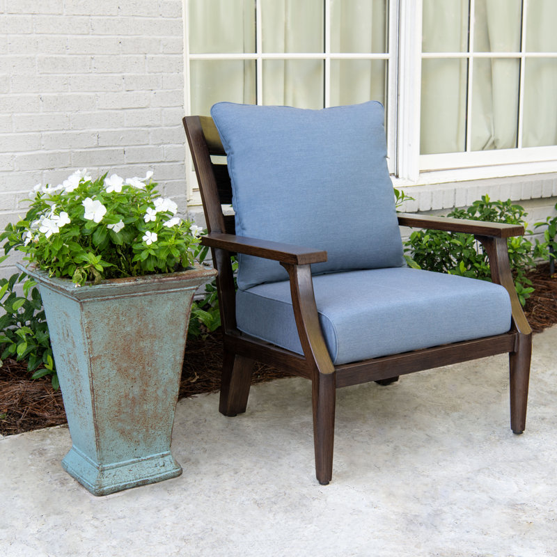 Sunbrella® Premium Outdoor Deep Seating Cushion, Cast Shale Sunbrella® Plainweave