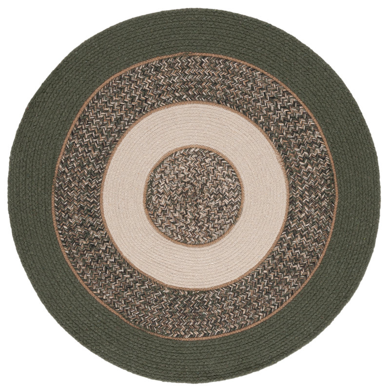 Tapis vert / beige Bergsteinn 760, Rond 3 pi