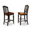 Ensemble de comptoir de cuisine 3 pièces pour petits espaces comprenant une table de salle à manger ronde avec piédestal et 2 chaises, noir et cerise-1960666249-1904379598-1950514188
