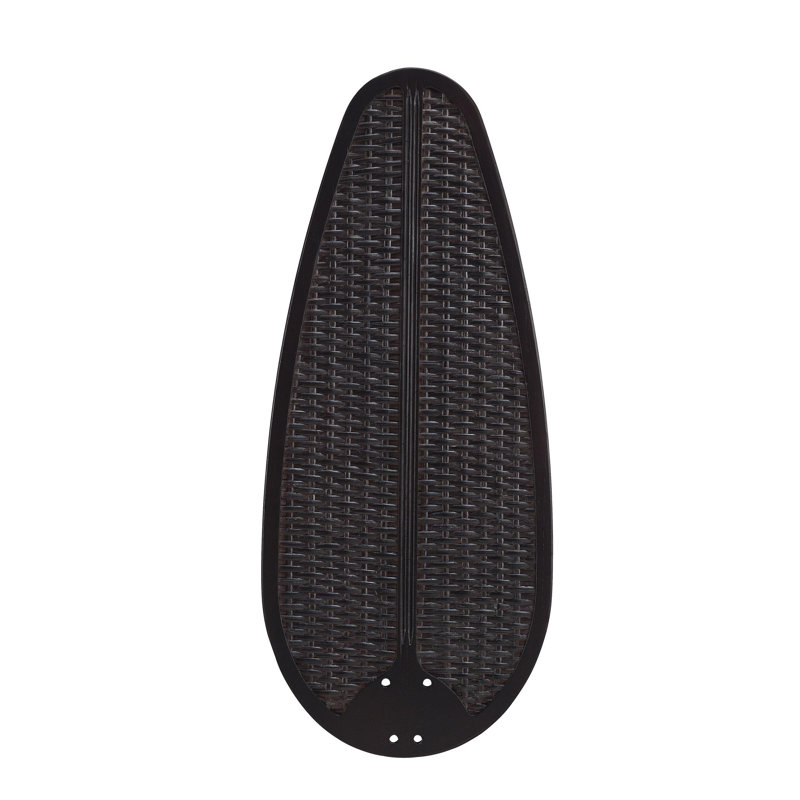 Dark Walnut Woven Wicker Ceiling Fan Blade Set