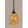 Mini-luminaire suspendu suspendu avec tige en verre fusion doré de 5 po