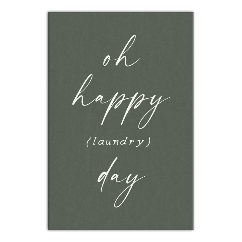 Oh Happy Laundry Day Canvas Print, 30" H x 20" W
