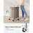 Laundry Basket With Wheels, Rolling Round Heavy-Duty Laundry Hamper Cart With Steel Frame And Removable Bag, 2 Locking Wheels-1380979803-1380979802