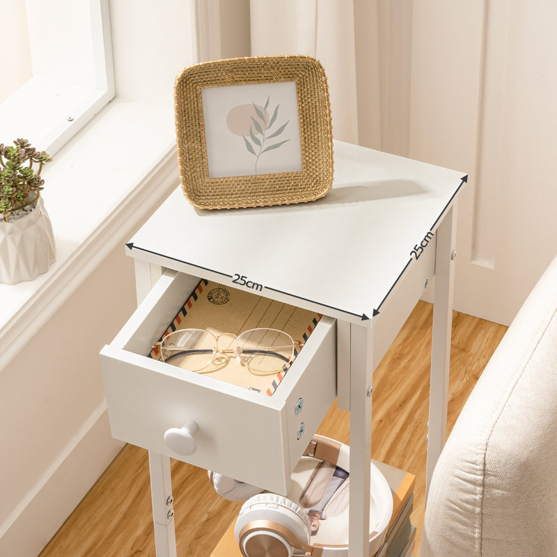 Slim Side Tables With Drawer