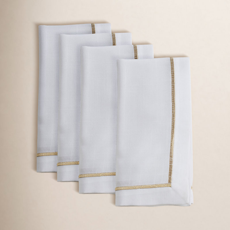 Odelle Polyester No Pattern Napkin, Gold