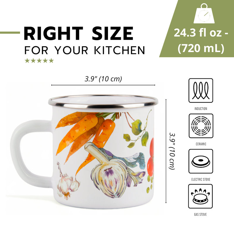 Italian Garden Enamelware Camping Mug