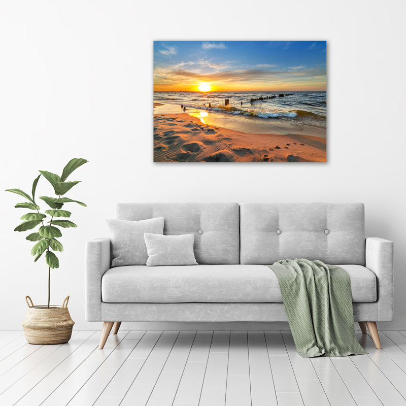 Sunset Beach - Wrapped Canvas Print