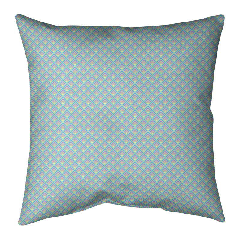 Katelyn Elizabeth Ombre Square, 14 po x 14 po, Vert / Jaune, Pas de bourre