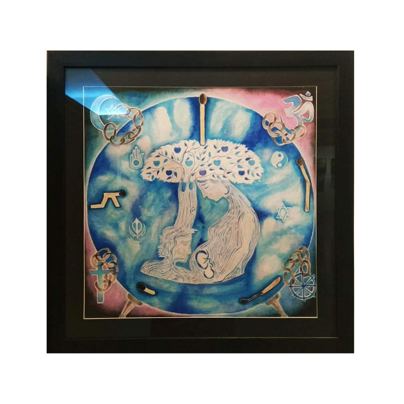 Mother And Life - A Bond | Aquarelle | Par Prasenjit | Avec cadre
