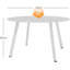 Round Metal Outdoor Coffee Table , 70cm cm W 70cm cm D-796571288