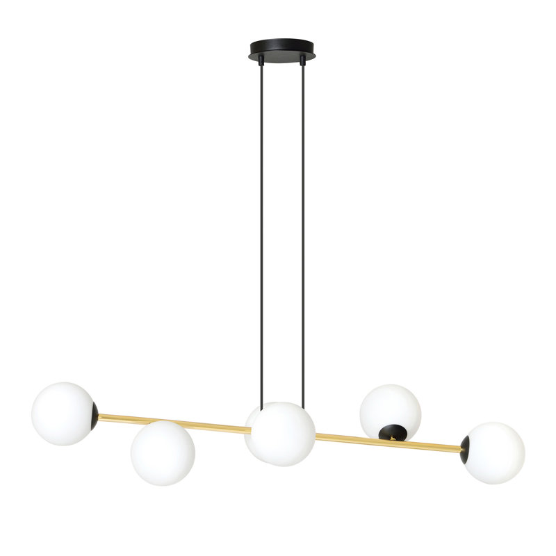 Aleeha 6 - Light Kitchen Island Pendant, Black, White