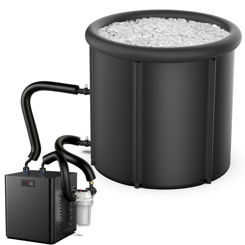 Baignoire à eau froide portable avec capacité de rétention de glace de 4 heures et capacité de 100 gallons