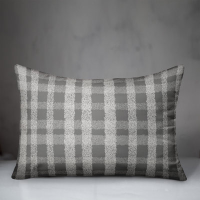 Plaid Polyester Indoor/Outdoor Throw Pillow