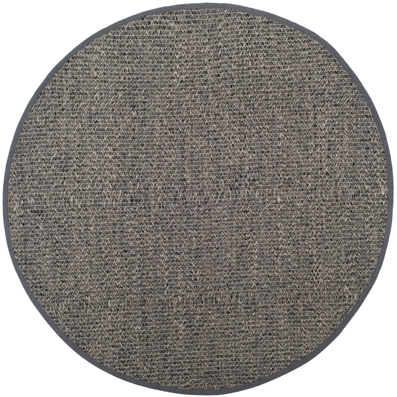 Alphy Hand Woven Cotton Abstract Rug, Round 6'
