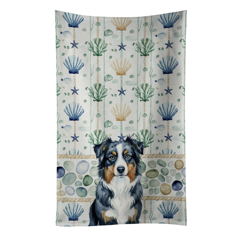 Serviette de cuisine en verre noir, Berger australien noir