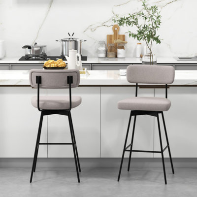 Ensemble de 2 tabourets de bar pivotants à hauteur de comptoir 29 po