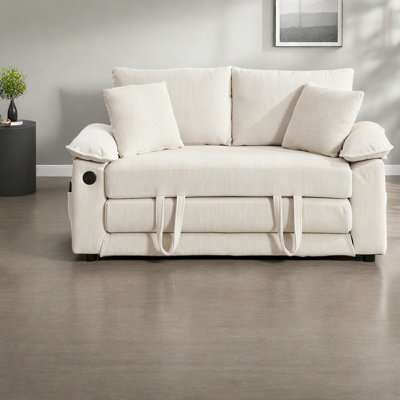 Multifunctional Sofas With Storage, 58 Inch Chenille Modern Small Home