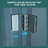 30"W x 72"H Fold Frameless Shower Door with Tempered Glass, 1/4 inch (6 mm), Chrome-122517000