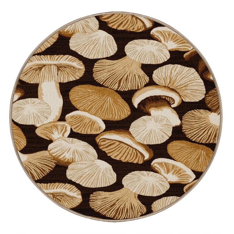  Tapis lavable Shiitake, Rond 8 pi